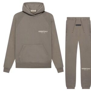 Essentials Fear of God Set-Hoodie & Sweatpants Desert Taupe